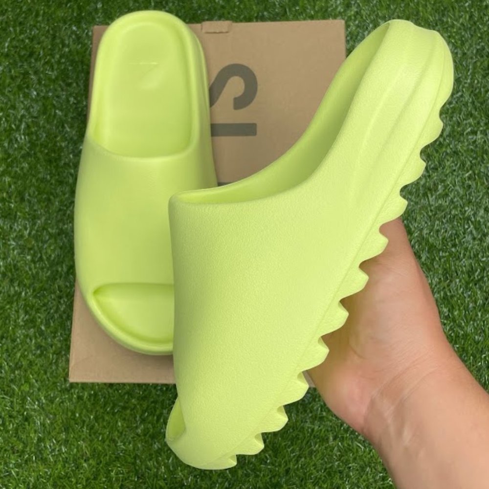 Yeezy Slide Green Glow Second Release Size 11